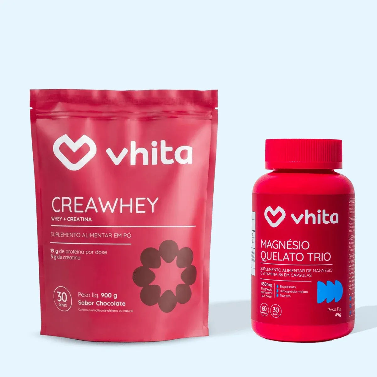 Kit CreaWhey e Magnésio Quelato Trio