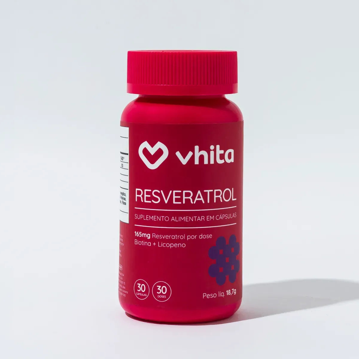 Resveratrol 165mg com licopeno, biotina e proantocianidinas em 1 cápsula